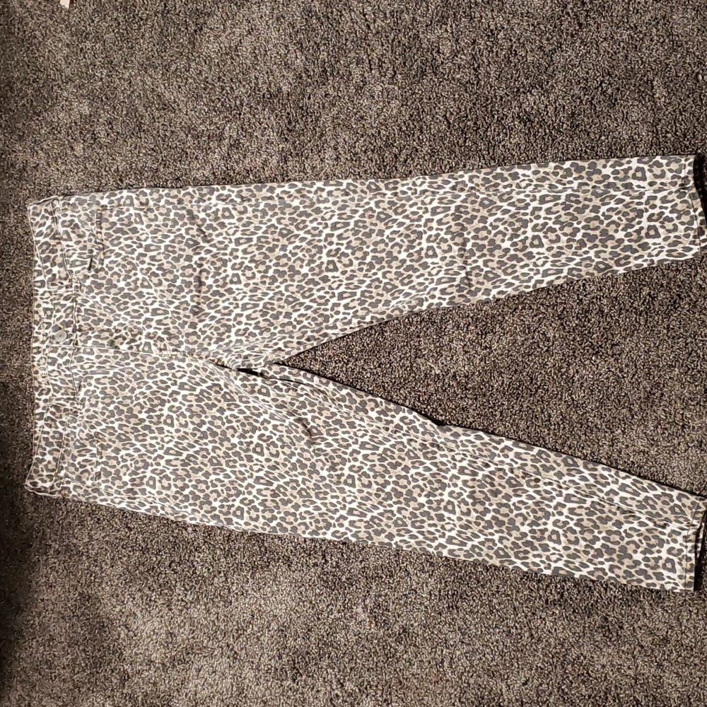 AMERICAN EAGLE Hi-Rise Stretch Jegging Leopard Print Skinny Women's Size 18 - Picture 2 of 13